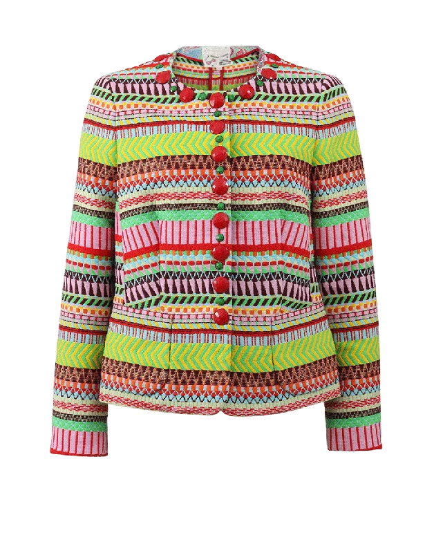 Stripe Embroidered Jacket