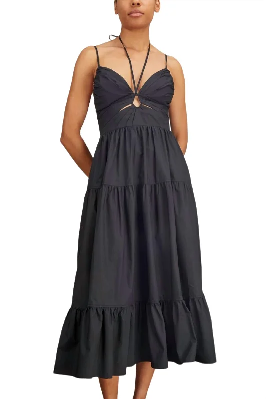 Factory Direct Sale Phoebe Dress In Noir