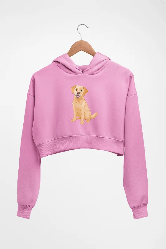 golden retreiver Crop HOODIE FOR WOMEN