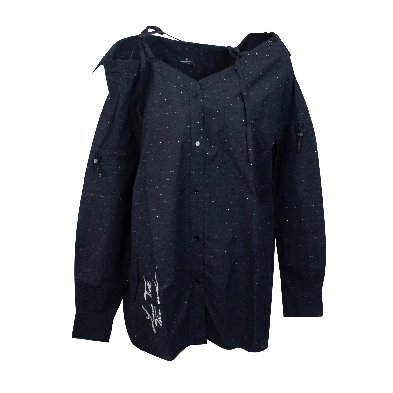Stock Up and Save Marcelo Burlon Love Till The End Lurex Dress - Black