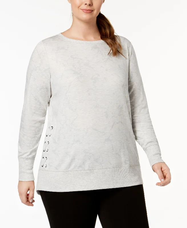 Ideology Plus Size Lace Up Sweatshirt