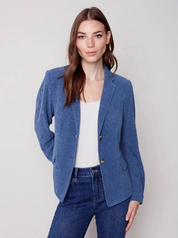 Knit Corduroy Blazer