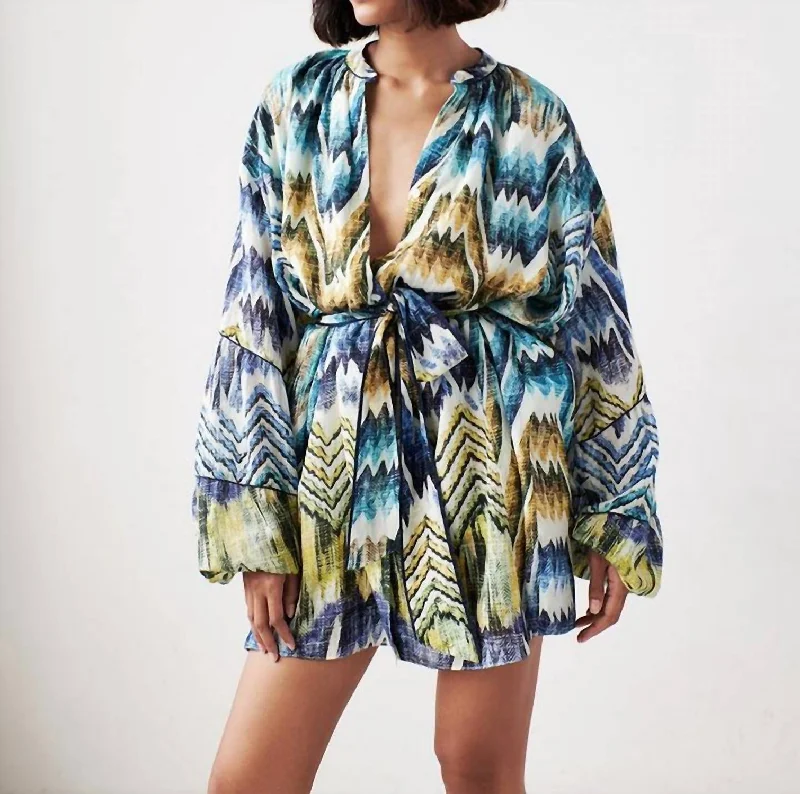 Price Cut Pia Mini Dress In Calvi Blue