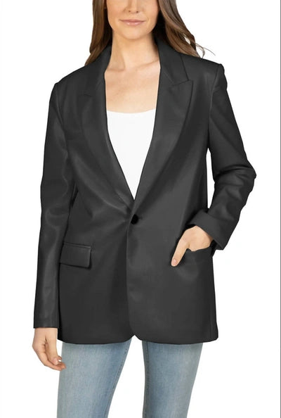 Ariella Vegan Leather Blazer