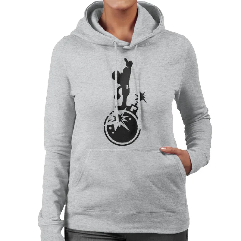 Danger Mouse Explosion Silhouette Women's Hooded Sweatshirt