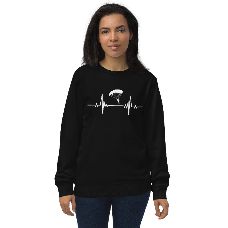 Heartbeat adventure sport of flying paragliders - Unisex Premium Organic Sweatshirt