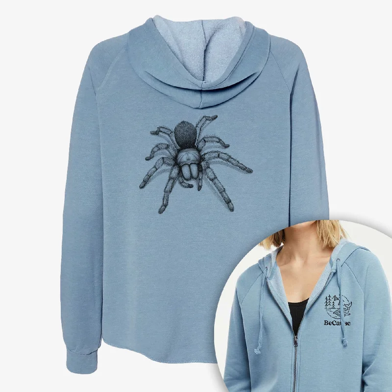 Desert Blonde Tarantula - Aphonopelma chalcodes - Women's Cali Wave Zip-Up Sweatshirt