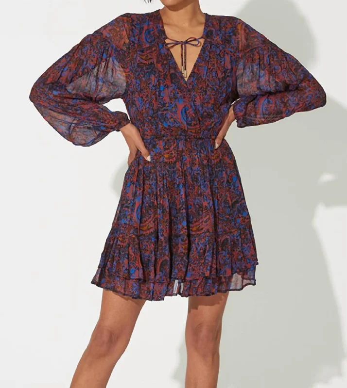 Mega Sale Nisha Mini Dress In Retrograde Paisley
