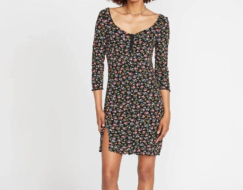 Discount Days Stone Steezee Mini Dress In Black