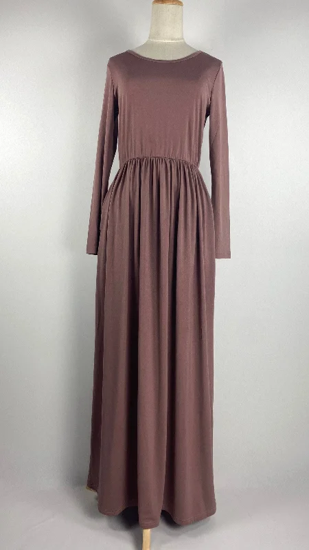 Best Bargains Long Sleeve Maxi Dress, Dusty Rose