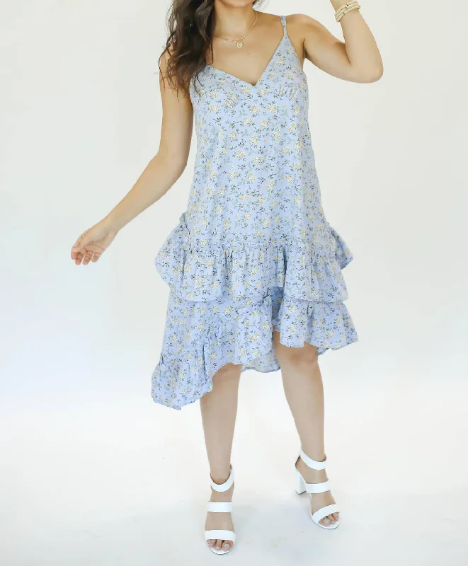 Don't Wait Wanderlust Chic Shift Dress In Sky