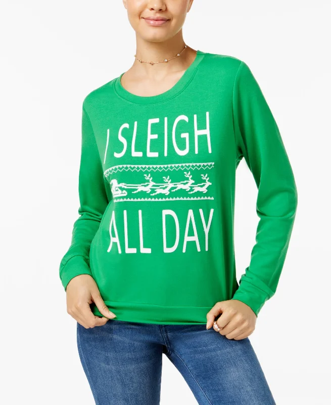 Rebellious One Juniors Sleigh All Day Graphic Sweatshirt