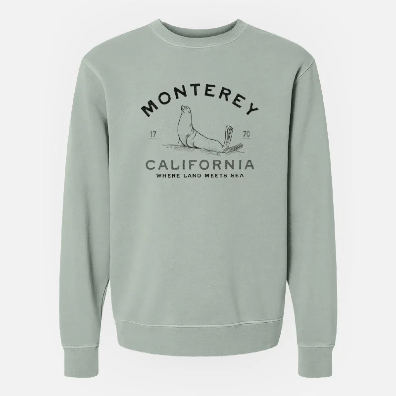 Monterey Sea Lion - Unisex Pigment Dyed Crew Sweatshirt