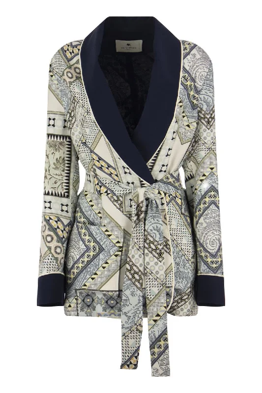 Silk dressing gown jacket