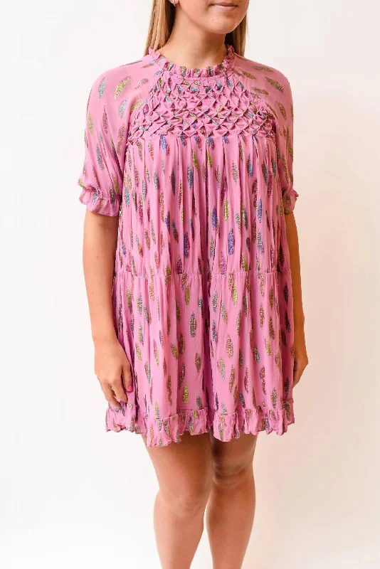 Factory Direct Sale Sylvi Shift Dress In Purple Multi