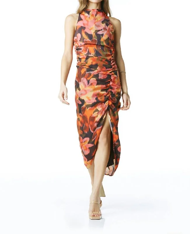 Take Advantage Leanna Dress In Bromeliad Ikat