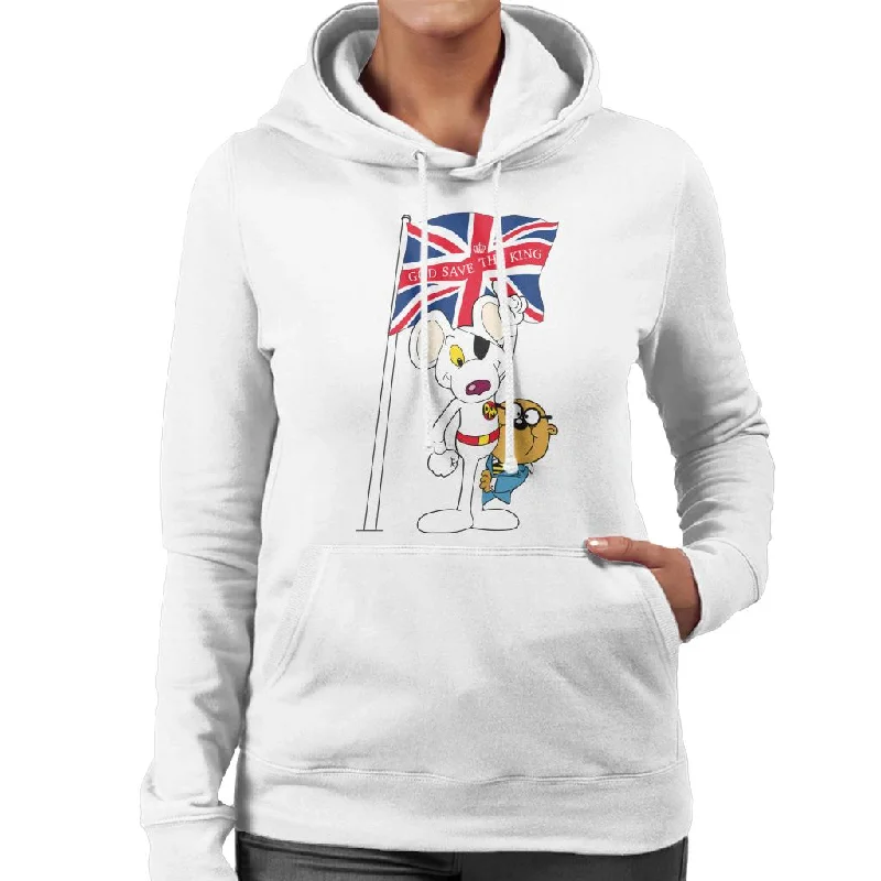 Danger Mouse Union Jack Flag God Save The King Women's Hooded Sweatshirt