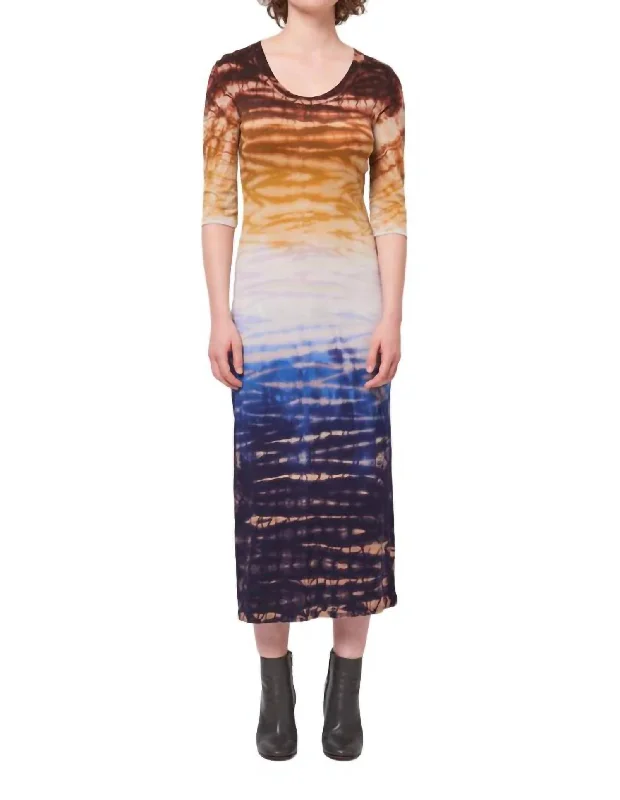 Discount Deals Short Sleeves Jerry Dress In Rainbow Hues