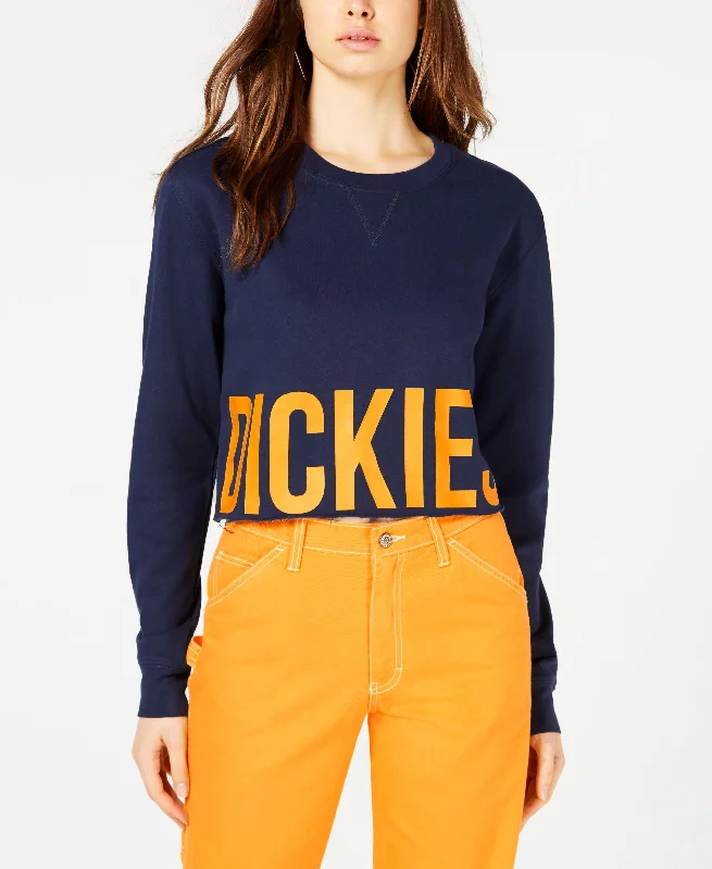 Logo Graphic Raw-Edge Cropped Sweatshirt