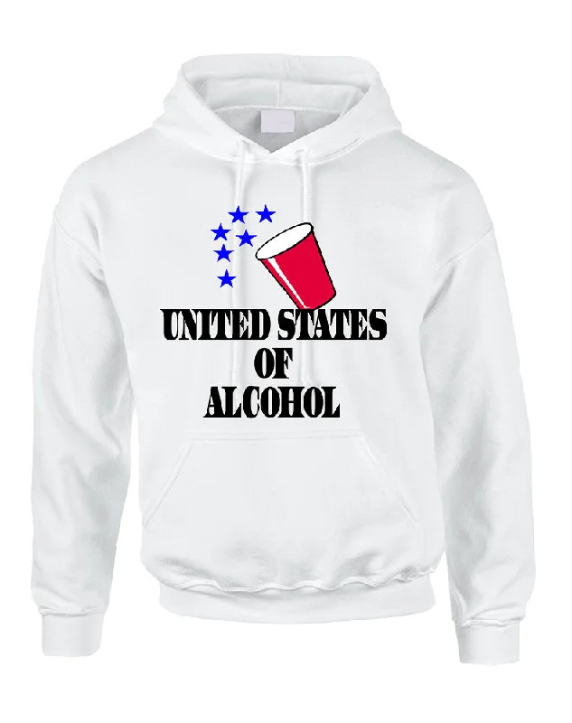 Adult Hoodie United States Of Alcohol 4th Of July Top