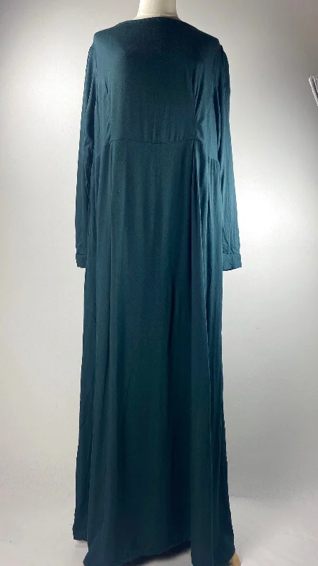 Discount Deals Long Sleeve Solid Maxi Dress, Teal