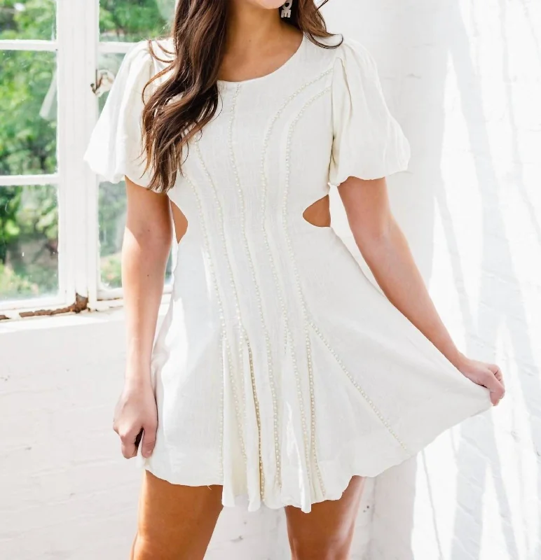 YEAR-End Sale Stole My Heart Pearl Dress In Off White