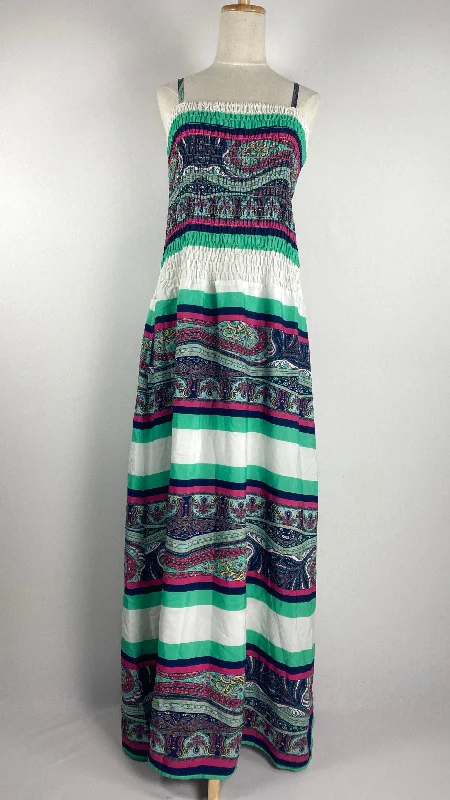 Price Break Spaghetti Straps Maxi Paisley Dress, Multicolor