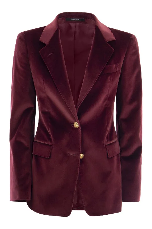 PARIS - Single-breasted velvet blazer