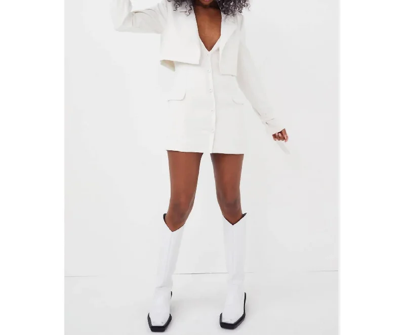 Fantastic Offers Alysa Blazer Mini Dress In Ivory