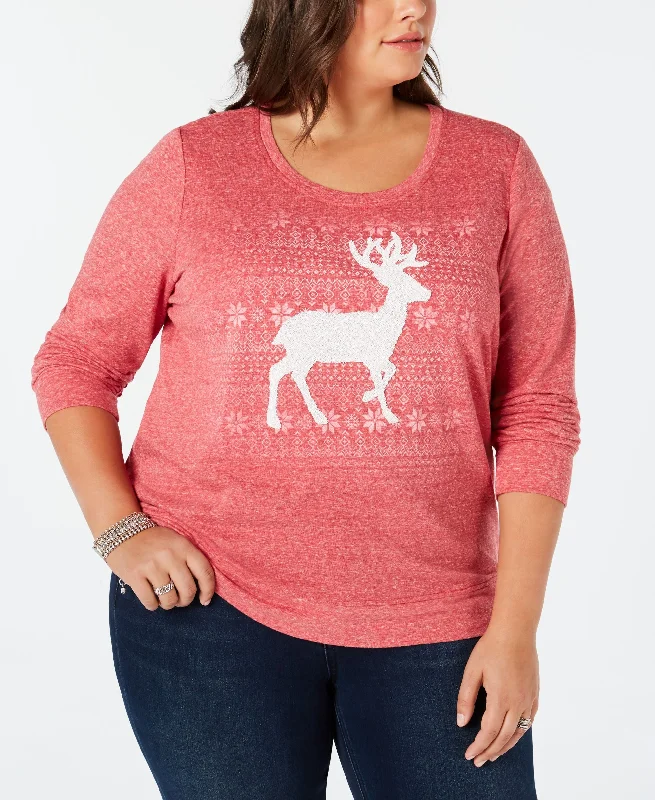 Style & Co Plus Size Reindeer Sweatshirt