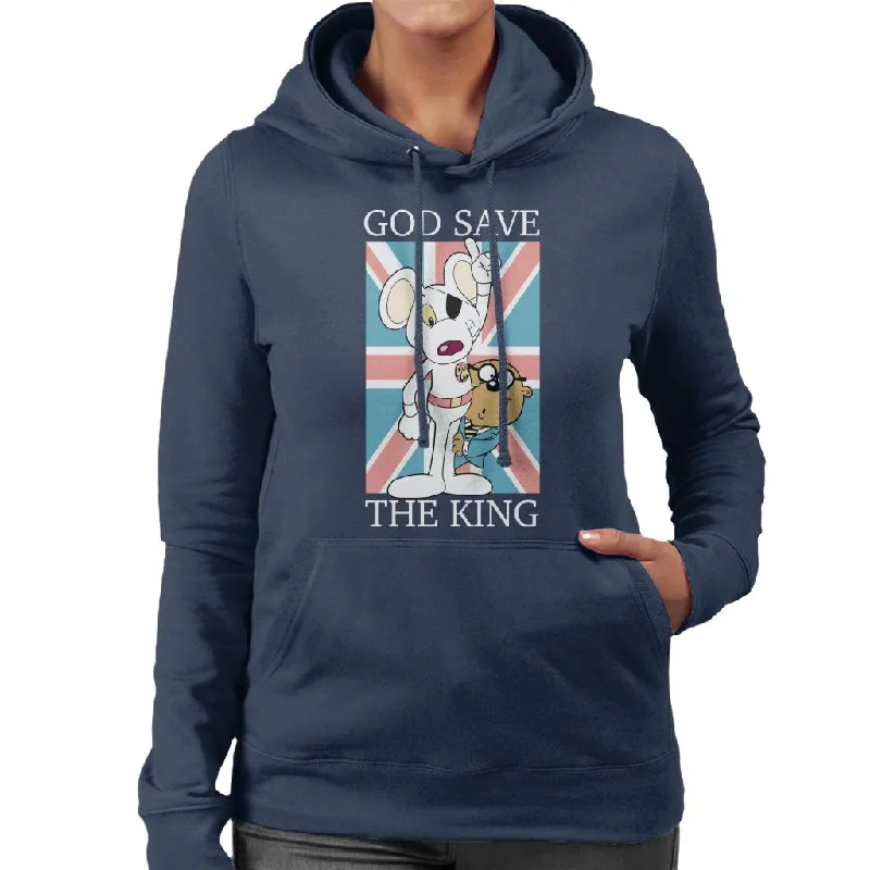 Danger Mouse God Save The King Union Jack Women's Hooded Sweatshirt