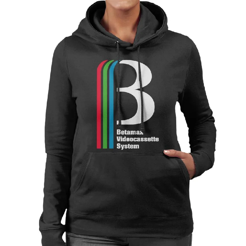 Betamax Videocassette System Logo Women's Hooded Sweatshirt