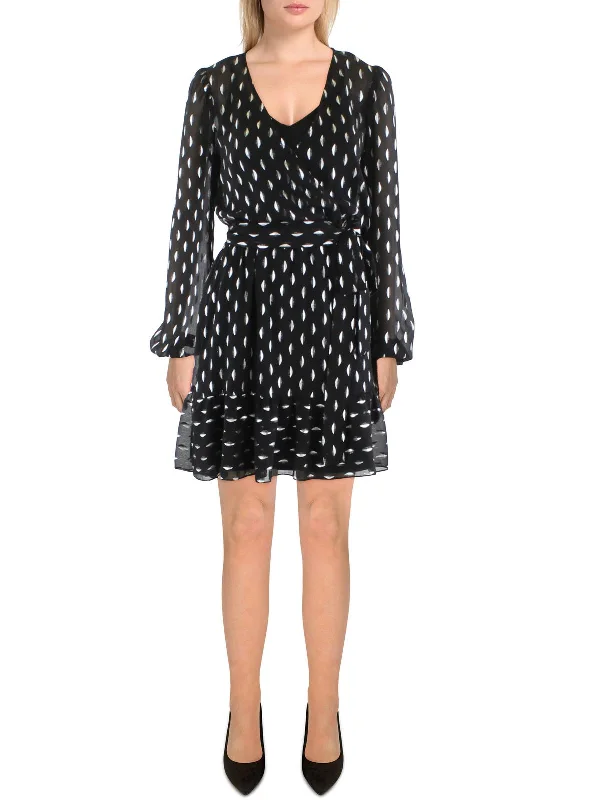 Best Seller Womens Formal Front-Tie Shift Dress