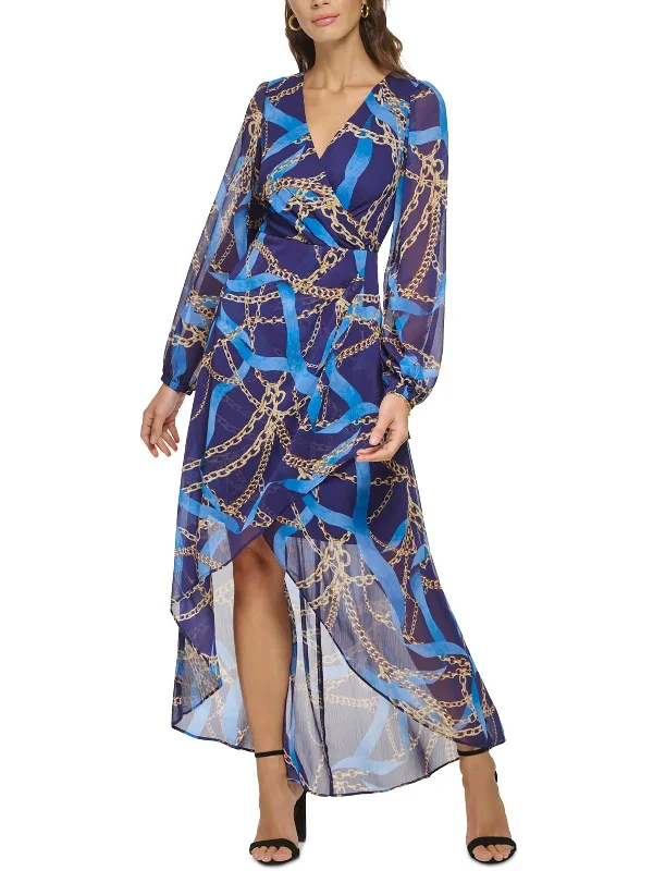 Crazy Deals Womens Hi-Low Chiffon Maxi Dress