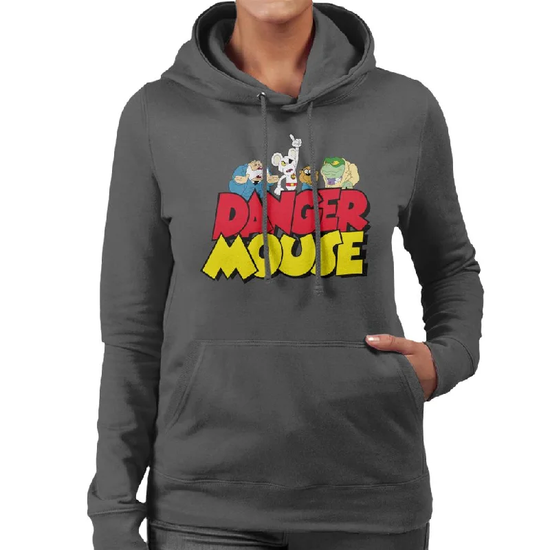 Danger Mouse Logo With Characters Women's Hooded Sweatshirt