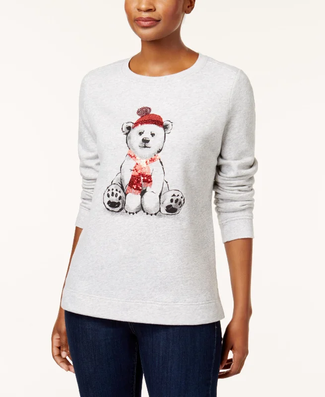 Karen Scott Holiday Bear Print Sweatshirt