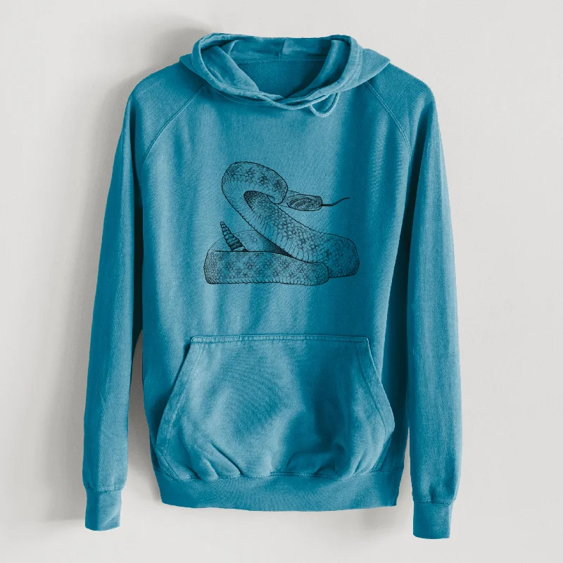 Western Diamondback Rattlesnake - Crotalus atrox  - Mid-Weight Unisex Vintage 100% Cotton Hoodie