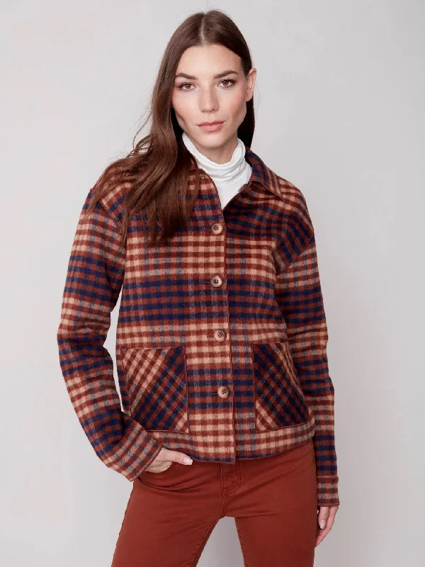 Plaid Reversible Short Jacket