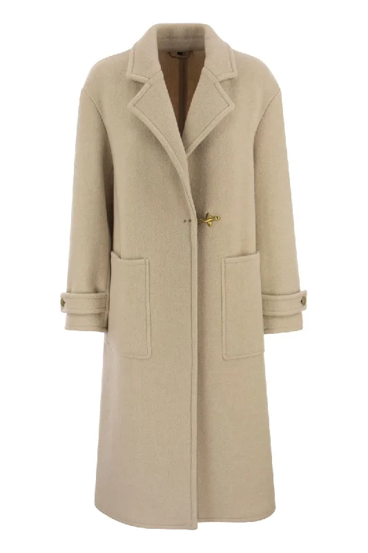 Wool Coat with Hook