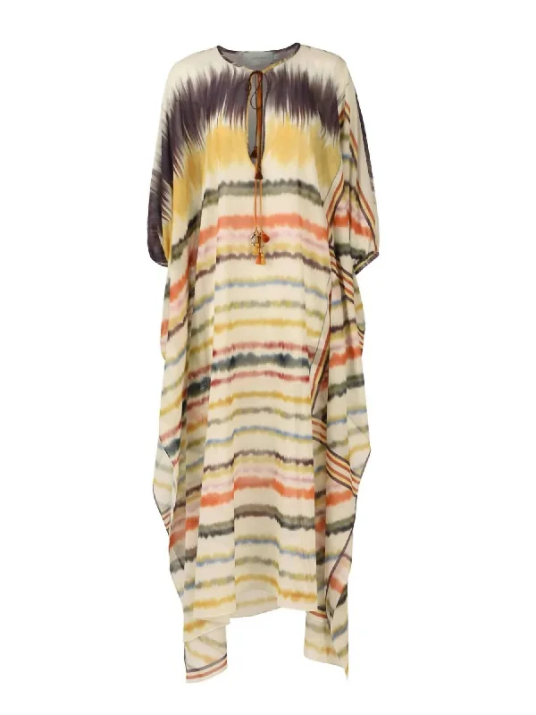 Stock Clearance Women's Magel Kaftan In Multi Hazy Stripe