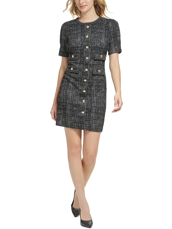 Unmissable Offer Womens Tweed Mini Sheath Dress
