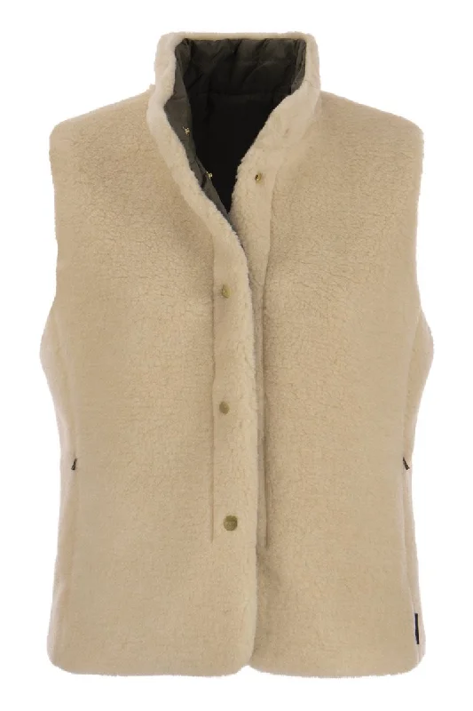 Reversible Shearling Effect Vest