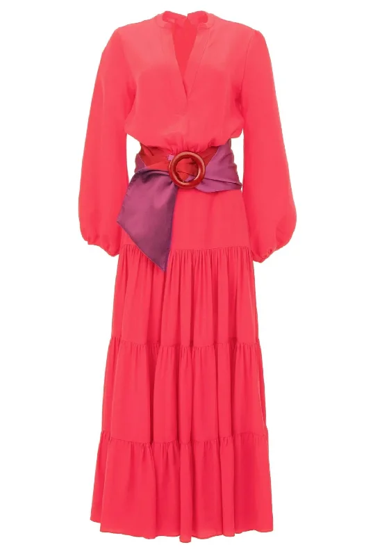Bargain Bin Women's Sassari Maxi Dress In Magenta