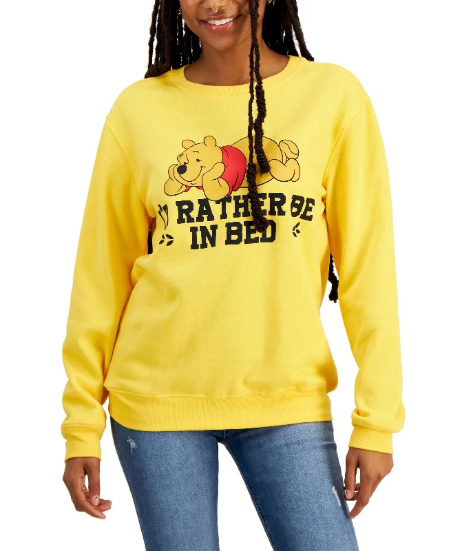 Juniors' Rather Be In Bed Pooh Sweatshirt