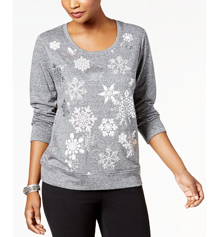 Style & Co Petite Snowflake Embellished Sweatshirt