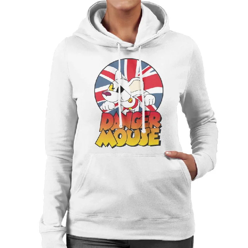 Danger Mouse Frowning Union Jack Women's Hooded Sweatshirt