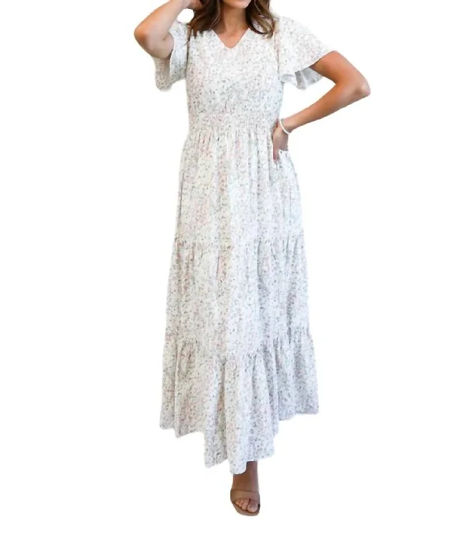 Act Fast Eden Dress In Honeysuckle