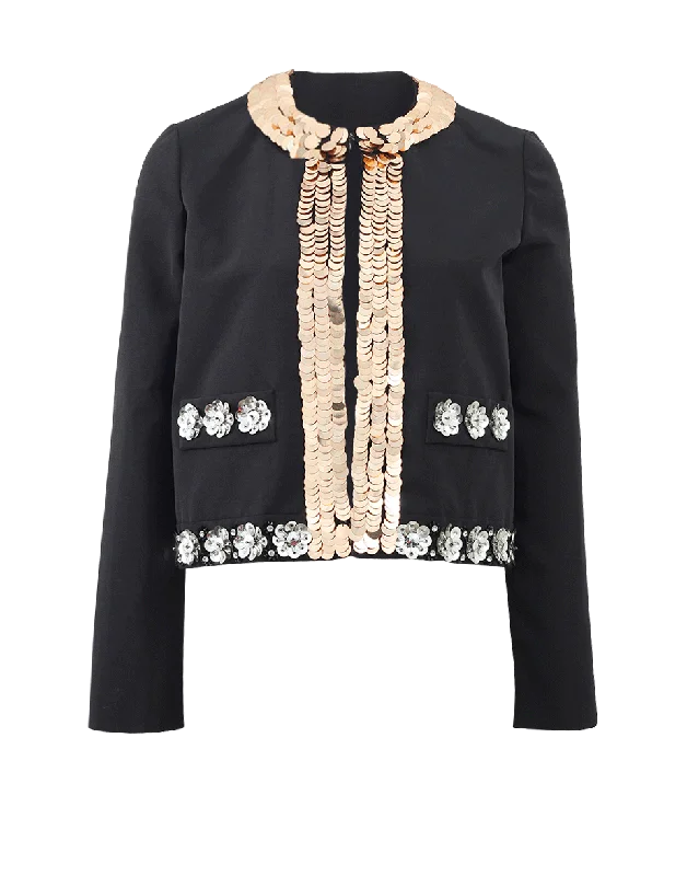 Faille Sequin Jacket