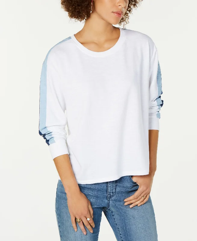 Style & Co Striped Sleeve Sweatshirt