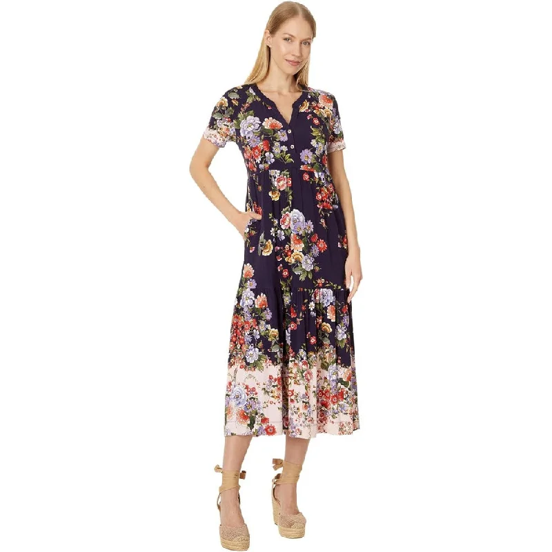 Unmissable Offer Johnny Was Women's Elsa Tiered Henley Knit Dress, Multi